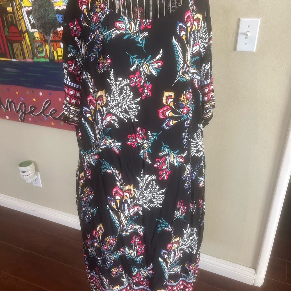 Floral Black Dress